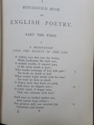 A HOUSEHOLD BOOK OF ENGLISH POETRY.