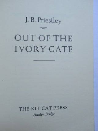 OUT OF THE IVORY GATE.