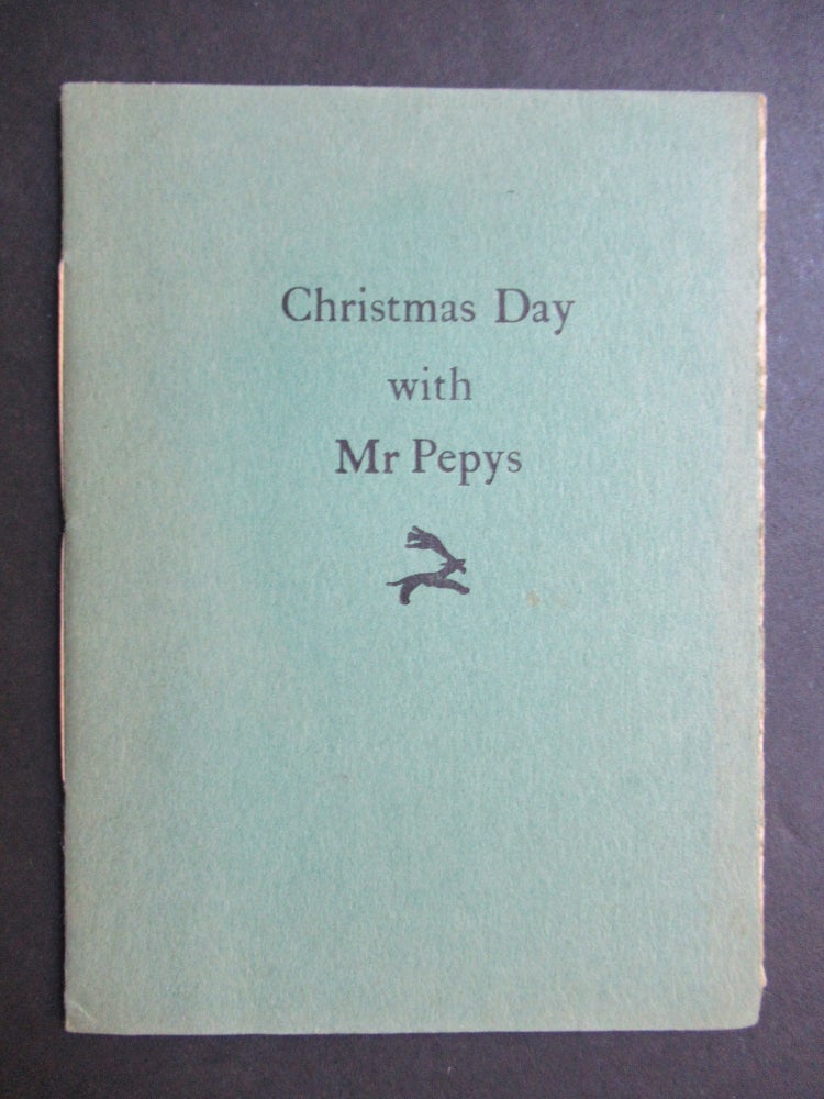Item #23628 CHRISTMAS DAY WITH MR. PEPYS.
