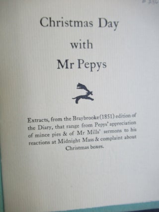 CHRISTMAS DAY WITH MR. PEPYS.