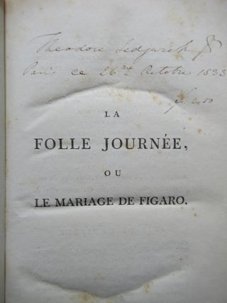 LE FOLLE JOURNEE OU LE MARIAGE DE FIGARO, Comedie en cinq actes, en prose.