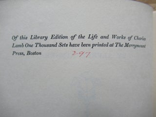 THE LIFE AND WORKS OF CHARLES LAMB.