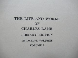 THE LIFE AND WORKS OF CHARLES LAMB.