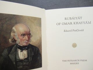 Item #23764 RUBAIYAT OF OMAR KHAYYAM. Omar Khayyam