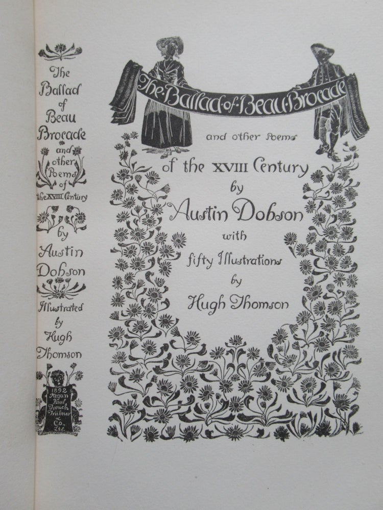 Item #23772 THE BALLAD OF BEAU BROCADE AND OTHER POEMS OF THE XVIII CENTURY. Austin Dobson.