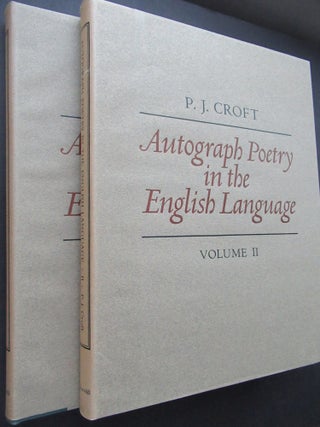 Item #23787 AUTOGRAPH POETRY IN THE ENGLISH LANGUAGE: Facsimiles of original manuscripts from the...