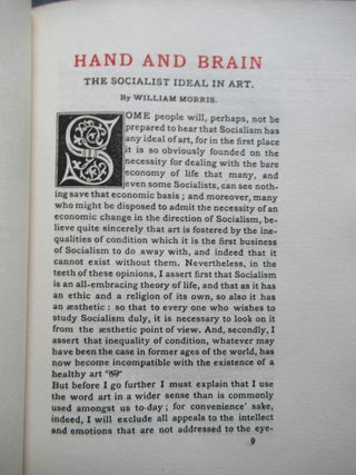 HAND AND BRAIN: A Symposium of Essays on Socialism.