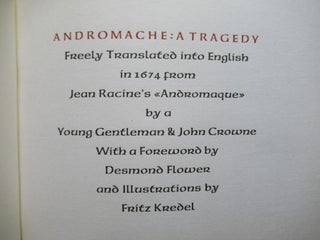 ANDROMACHE: A TRAGEDY.