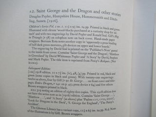 SAINT DOMINIC'S PRESS, A BIBLIOGRAPHY 1916-1937: With a memoir by Susan Falkner, and introduction by Brocard Sewell, a preface by Michael Taylor, and an appendix by Adrian Cunningham.