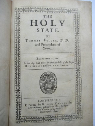 THE HOLY STATE [and] THE PROFANE STATE.