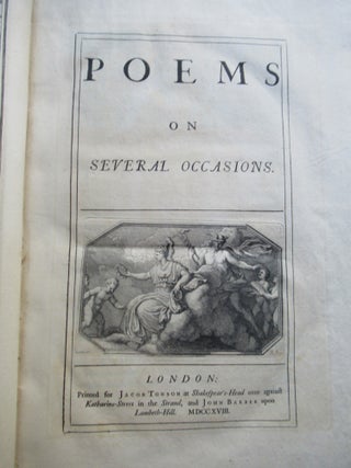 Item #23859 POEMS ON SEVERAL OCCASIONS. Mattew Prior
