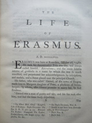 THE LIFE OF ERASMUS.