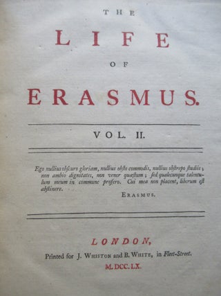 THE LIFE OF ERASMUS.