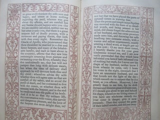 CUPID AND PSYCHES, THE EXCELLENT NARRATION OF THEIR MARRIAGE TRANSLATED INTO ENGLISH BY WILLIAM ADLINGTON OUT OF THE LATINE BOOKES OF THE GOLDEN ASSE BY APULEIUS, 1566.