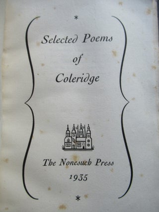 SELECTED POEMS OF COLERIDGE.