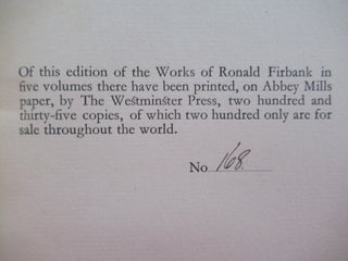 THE WORKS OF RONALD FIRBANK.