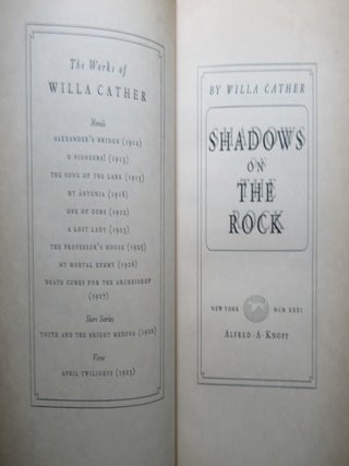 SHADOWS ON THE ROCK.