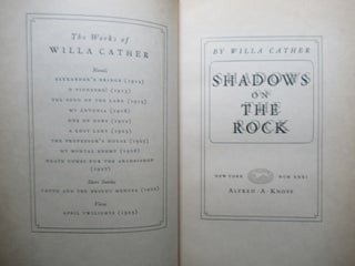 SHADOWS ON THE ROCK.