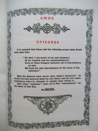 SUFI INTERPRETATIONS OF THE QUATRAINS OF OMAR KHAYYAM AND FITZGERALD.