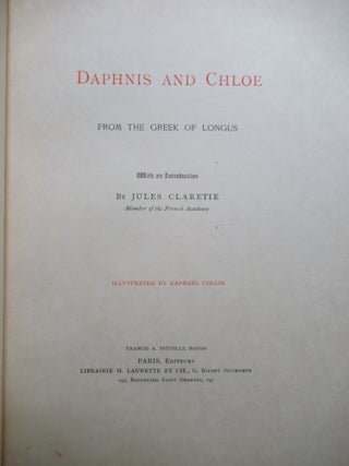 DAPHNIS AND CHLOE, From the Greek of Longus.
