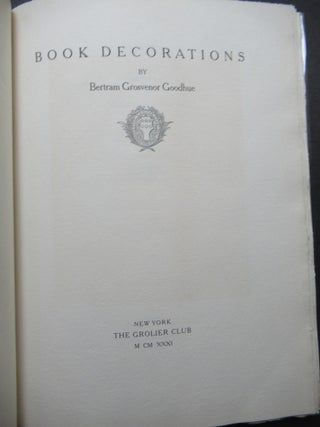 BOOK DECORATIONS. Bertram Grosvenor Goodhue.