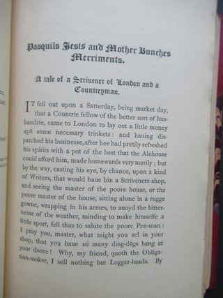 SHAKESPEARE JEST-BOOKS; Reprints of the Early and Very Rare Jest-Books Supposed to Have Been Used by Shakespeare.