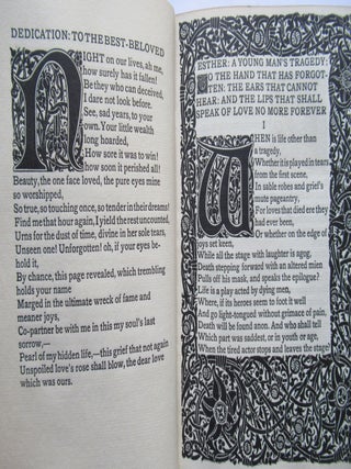 ESTHER: A YOUNG MAN'S TRAGEDY: TOGETHER WITH THE LOVE SONNETS OF PROTEUS.