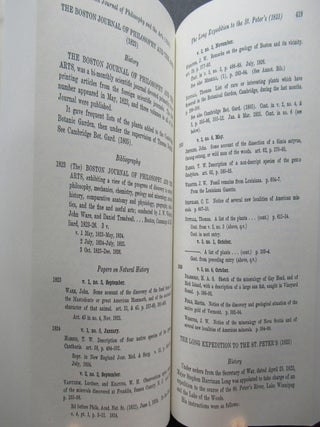 A BIBLIOGRAPHY OF AMERICAN NATURAL HISTORY. THE PIONEER CENTURY, 1769-1865.