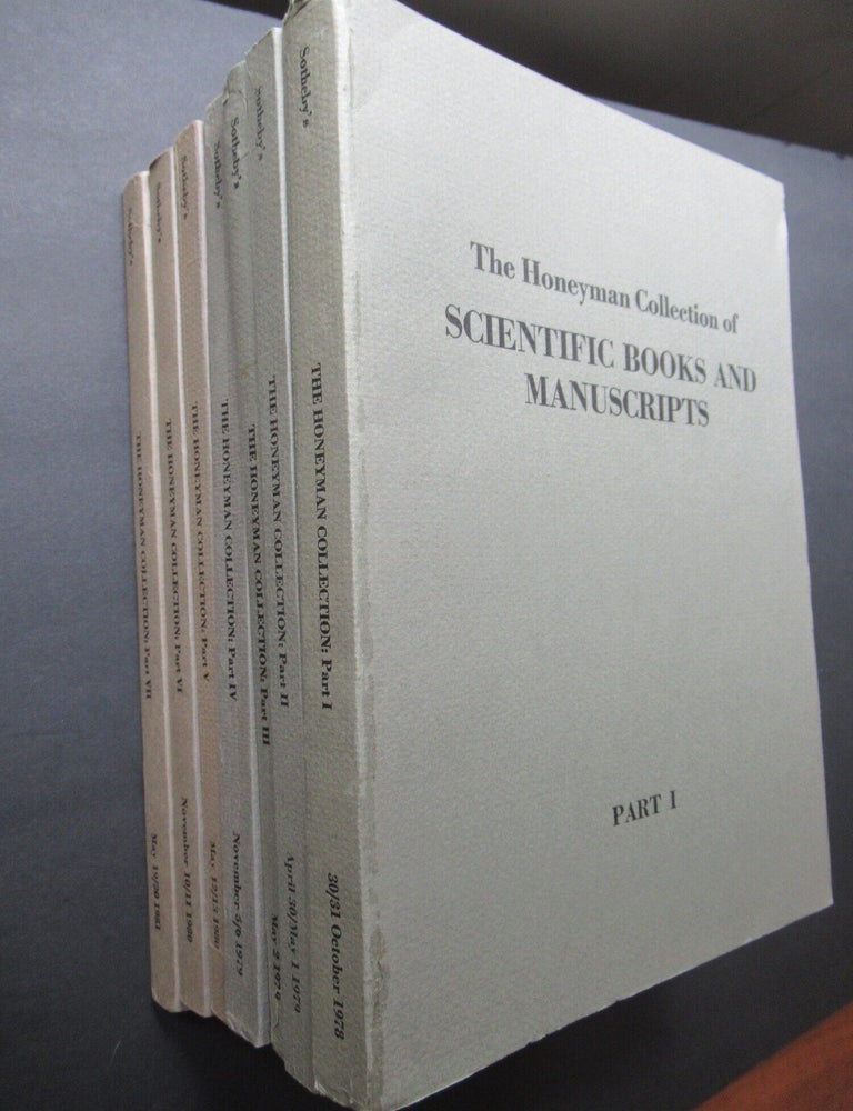 Item #24428 THE HONEYMAN COLLECTION OF SCIENTIFIC BOOKS AND MANUSCRIPTS. Complete set in seven volumes. Sotheby Parke Bernet.