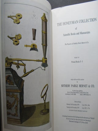 THE HONEYMAN COLLECTION OF SCIENTIFIC BOOKS AND MANUSCRIPTS. Complete set in seven volumes.