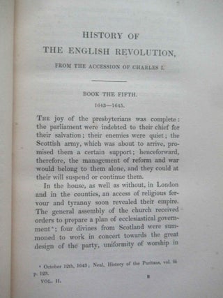 HISTORY OF THE ENGLISH REVOLUTION. From the Accession of Charles I.