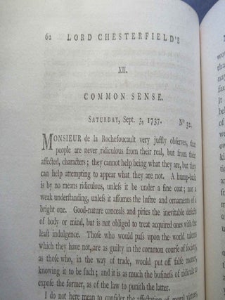 LETTERS WRITTEN BY THE LATE RIGHT HONOURABLE PHILIP DORMER STANHOPE, EARL OF CHESTERFIELD, TO HIS SON, PHILIP STANHOPE, ESQ; LATE ENVOY EXTRAORDINARY AT THE COURT OF DRESDEN... [with] MISCELLANEOUS WORKS...