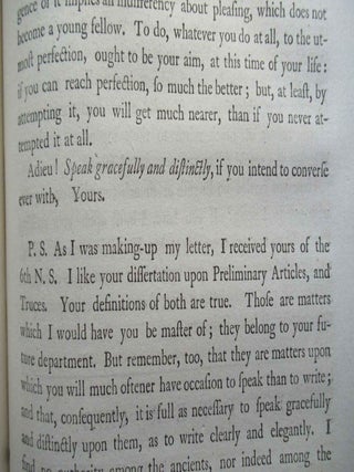 LETTERS WRITTEN BY THE LATE RIGHT HONOURABLE PHILIP DORMER STANHOPE, EARL OF CHESTERFIELD, TO HIS SON, PHILIP STANHOPE, ESQ; LATE ENVOY EXTRAORDINARY AT THE COURT OF DRESDEN... [with] MISCELLANEOUS WORKS...