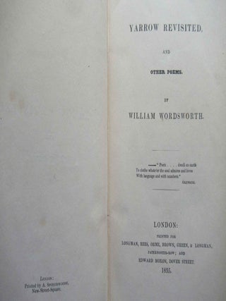YARROW REVISITED, AND OTHER POEMS.