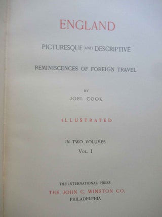 ENGLAND PICTURESQUE AND DESCRIPTIVE: