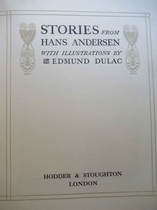 STORIES FROM HANS ANDERSEN.