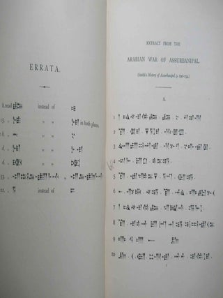 ASSYRIAN TEXTS, Being Extracts from the Annals of Shalmaneser II., Sennacherib, and Assur-Bani-Pal.