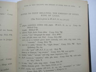 ASSYRIAN TEXTS, Being Extracts from the Annals of Shalmaneser II., Sennacherib, and Assur-Bani-Pal.