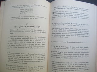 The Form and Order of the Service that is to be Performed and the Ceremonies that are to be observed in THE CORONATION OF THEIR MAJESTIES KING GEORGE VI AND QUEEN ELIZABETH in the Abbey Church of S. Peter, Westminster on Wednesday, the 12th day of May, 1937.
