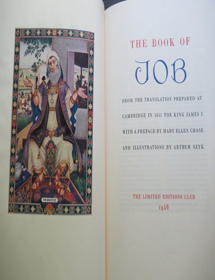 Item #24567 THE BOOK OF JOB. Arthur Szyk.